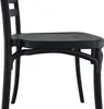 A close-up side view of a black chair. Produktbild-Vorschau