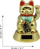 Glückskatze - Maneki-neko - Winkekatze Solar - 12 cm - gold Produktbild-Vorschau 4