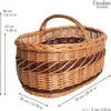 Creative Home Kosz Piknikowy Wiklinowy na Zakupy z Uchwytem Podgląd zdjęcia produktu 3