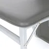 Close-up of the corner of a gray seat cushion attached to a metal frame. Voir les images du produit