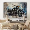 MuchoWow® - Leinwandbilder - Motorrad - Fahrrad - Blau - Produktbild-Vorschau 7