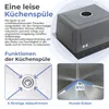 ANW HOME Küchenspüle 78x43 cm Doppelbecken Edelstahl 304 Produktbild-Vorschau 5