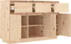 A wooden sideboard with drawers and doors open. Anteprima dell’immagine prodotto