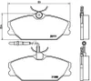 Brembo Bremsbelagsatz, Scheibenbremse Vorderachse P 68 014 Produktbild-Vorschau 1