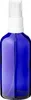 5x Blaue Glasflasche 100 ml mit weißem Zerstäuber Sprükopf Produktbild-Vorschau 2