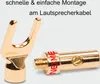 Kabelschuhe NEXMEX 4x schraubbar Gabelschuhe vergoldet Produktbild-Vorschau 4