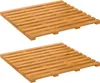 vidaXL Tapis de bain marron 100 x 53 cm bois Voir les images du produit 1
