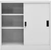 vidaXL Büroschrank mit Schiebetür Hellgrau 90x40x90 cm Produktbild-Vorschau 2