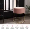 COSTWAY Velvet Rund Fußhocker Ottoman, Moderner Produktbild-Vorschau 7