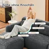 STILVORA Schlafsofa mit 2 Ottomans, Zweisitzer Sofa Produktbild-Vorschau 5