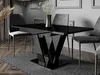 A modern dining room with a black high-gloss dining table and chairs. Anteprima dell’immagine prodotto