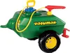 A green toy water tanker with yellow and red accessories on a white background. Produktbild-Vorschau