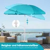 Sekey Sonnenschirm Rund Ø180cm Gartenschirm UV Schutz 50+ Produktbild-Vorschau 8