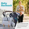 Wickelrucksack Baby, Wickeltasche groß, Viel Stauraum inkl. Produktbild-Vorschau 2