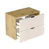 WENA Waschtischunterschrank 80 cm, gerade Fronten, Griffe Produktbild-Vorschau 3