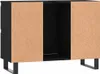 vidaXL Badschrank Schwarz 80x33x60 cm Holzwerkstoff Produktbild-Vorschau 6