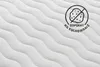 A close-up of a white, wavy textured fabric, likely a mattress cover, with a circular graphic indicating a feature. Náhľad obrázku produktu
