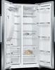 An open side-by-side refrigerator with its doors fully extended. Náhled obrázku produktu