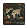 MuchoWow® Mauspad Mousepad Weltkarte - Retro - Blumen 20x20 Produktbild-Vorschau 1