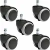 Five office chair casters are arranged in a scattered pattern against a white background. Anteprima dell’immagine prodotto