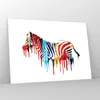 Bilder auf glas - Zebra Detail digital wild - 100x70cm - Produktbild-Vorschau 4