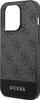 A close-up side view of a gray and black Guess branded iPhone 14 Pro Max case. Voir les images du produit