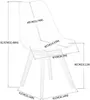 A line drawing of a chair with dimensions indicated by lines and text. Voir les images du produit