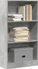 vidaXL Bibliothèque gris béton 60x24x109 cm Bois composite Voir les images du produit 2