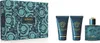 A Versace Eros Men Edt Spray 50 Ml Set, including a gift box and three fragrance products. Produktbild-Vorschau