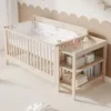 Merax 3-in-1 Babybett 140x70 cm, Massivholz Kinderbett, Produktbild-Vorschau 6