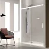 Duschwand mit Schiebetür GLASÉ weiß - 140 cm mit Produktbild-Vorschau 2