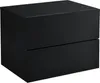A black nightstand with two drawers against a white background. Anteprima dell’immagine prodotto