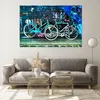 Bilder auf glas - Fahrräder Graffiti Straße Wand - 120x80cm Produktbild-Vorschau 7