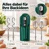 Akku Handmixer kabellos, Handrührgerät mit Knethaken und Produktbild-Vorschau 4