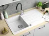 Granitspüle - Spülbecken - Küchenspüle - 86 x 50cm - Weiß - Produktbild-Vorschau 3