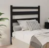 vidaXL Kopfteil Schwarz 81x4x100 cm Massivholz Kiefer - Produktbild-Vorschau 1