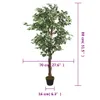 vidaXL Umelý strom Ficus 378 listov 80 cm zelený Náhľad obrázku produktu 4