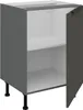 Mobile basso a un'anta LUNARA - larghezza 60 cm, grafite / Anteprima dell’immagine prodotto 2