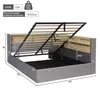 Flieks Canapé-lit hydraulique 140x200cm avec espace de Voir les images du produit 3