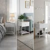 Zestaw 2 szafek nocnych Relaxdays, z szufladą i półką, Podgląd zdjęcia produktu 5