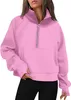 ASKSA Sweatshirt femme col montant zippé pull uni polaire Voir les images du produit 1