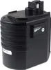 A black power tool battery pack is shown from a three-quarter angle against a white background. Produktbild-Vorschau