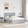 vidaXL Bettrahmen Graues Sonoma 140 x 200 cm Massives Produktbild-Vorschau 2