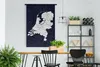 MuchoWow® Wandteppich Wandbehang Karte - Niederlande - Weiß Produktbild-Vorschau 2
