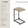 Table d’appoint Erie 40x30x63cm - Bois clair industriel, Voir les images du produit 6
