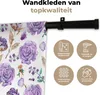 MuchoWow® Wandteppich Wandbehang Blumen - Rosen - Muster Produktbild-Vorschau 3