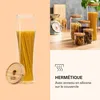 Bocal empilable avec couvercle en bambou 1 700 ml empilable Voir les images du produit 5