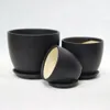 Keramik-Blumentopf, Schwarz Matt, Durchmesser 14,5 Cm, Höhe Produktbild-Vorschau 6