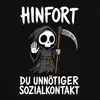 Hinfort T-shirt voor dames, zwart, maat M. Opdruk: "Onnodig Productafbeelding-voorbeeld 3