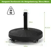 COSTWAY 23kg pied de parasol avec roulettes, Φ52cm pied de Voir les images du produit 5